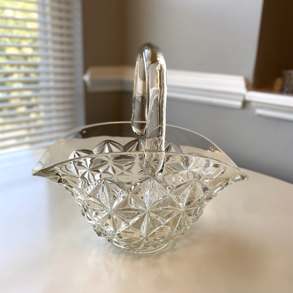 Williamsburg Pressed by TIFFIN-FRANCISCAN pressed glass basket